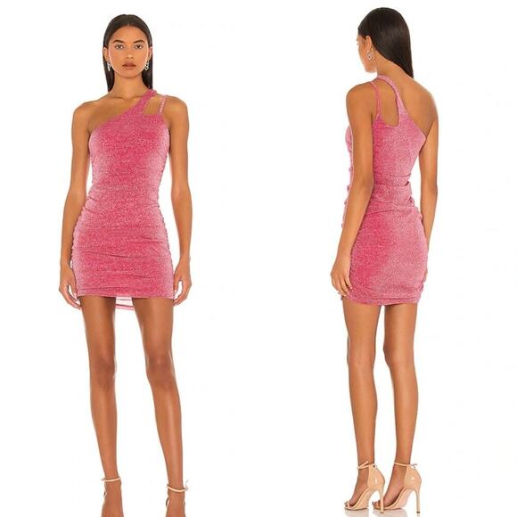 superdown Dresses & Skirts - Superdown Jayden Ruched Mini Dress in Berry Size small NWOT